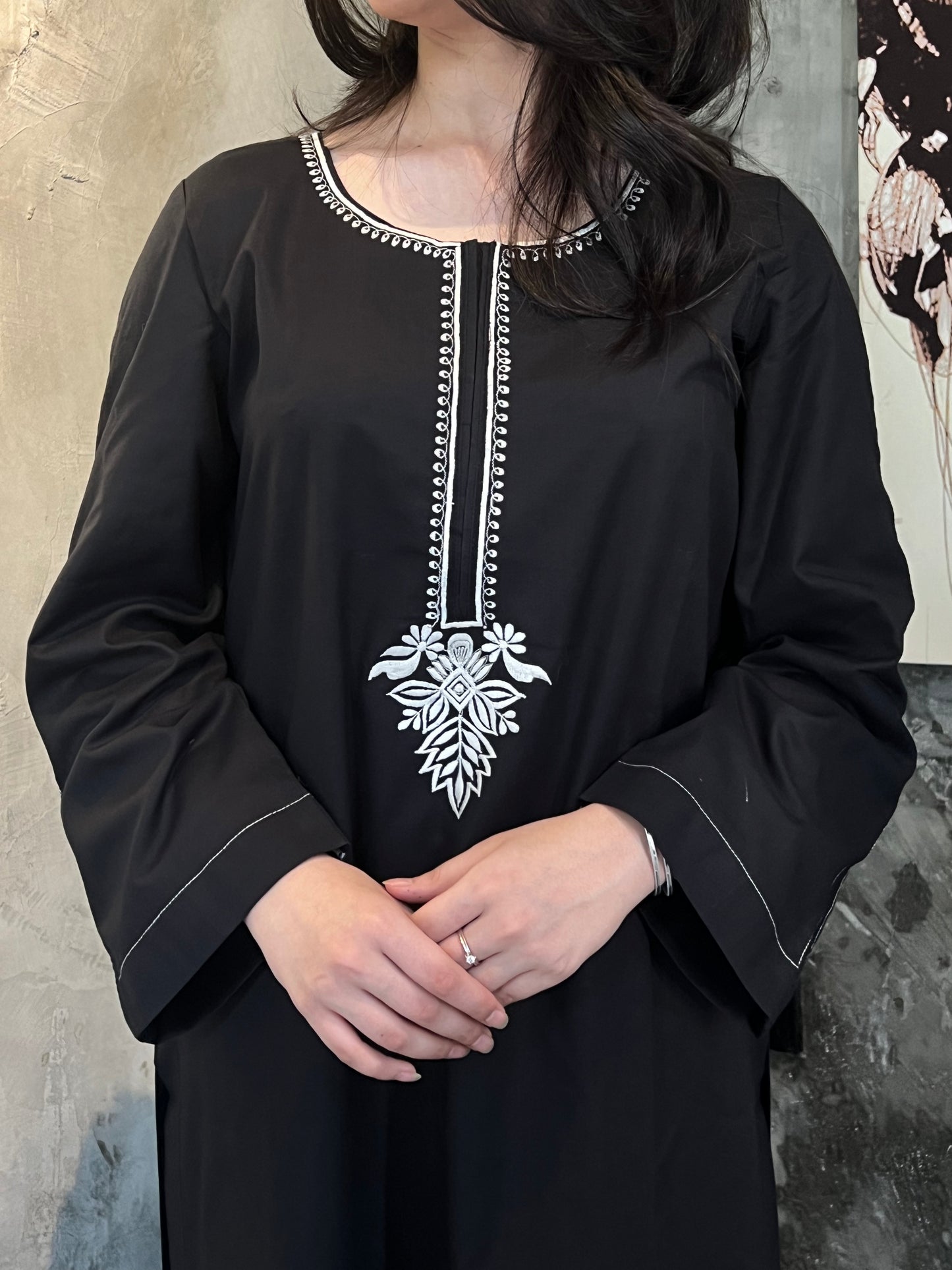 Raven Black-embroidered