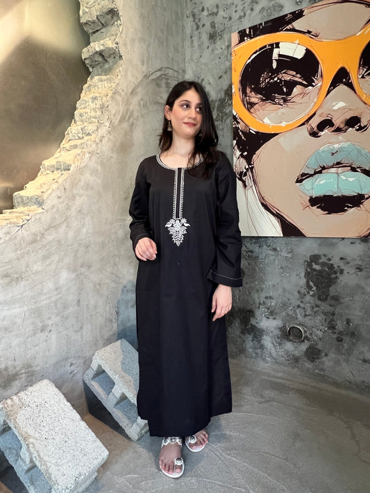 Raven Black-embroidered